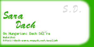 sara dach business card